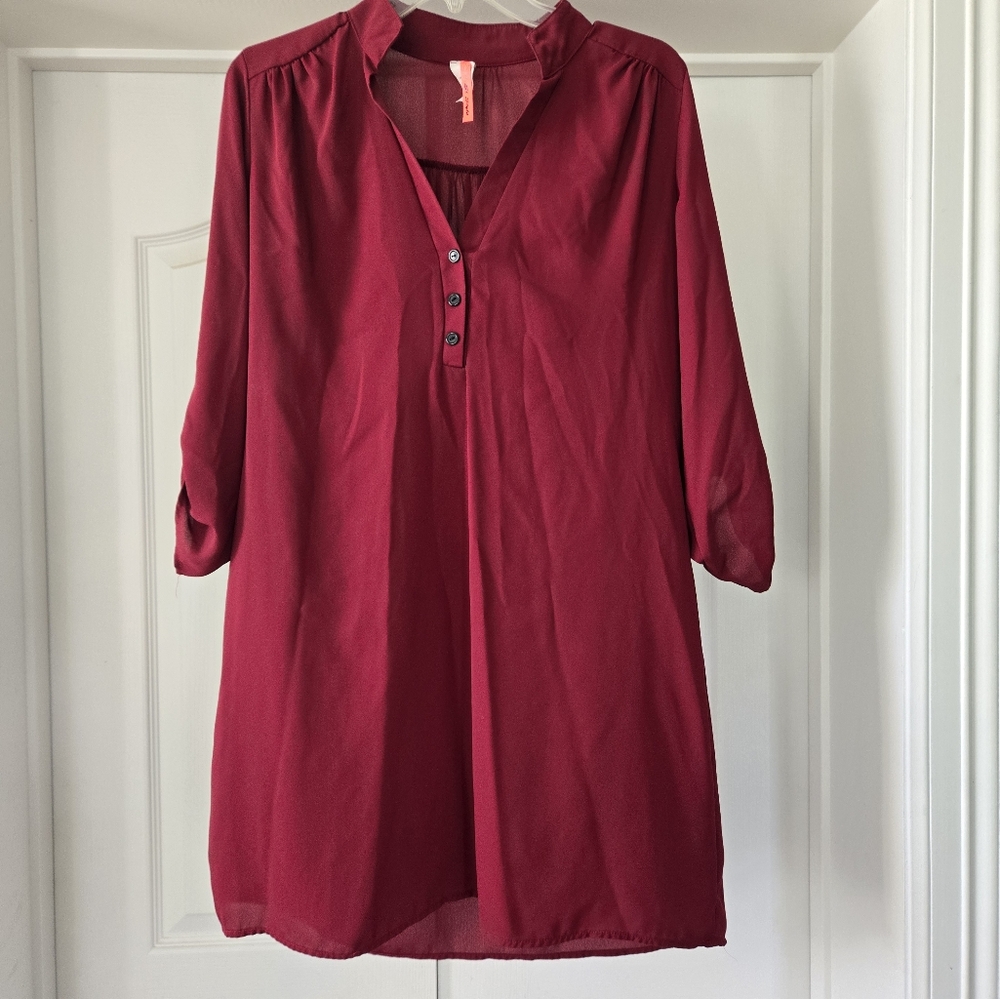 Size Large Maroon Tunic